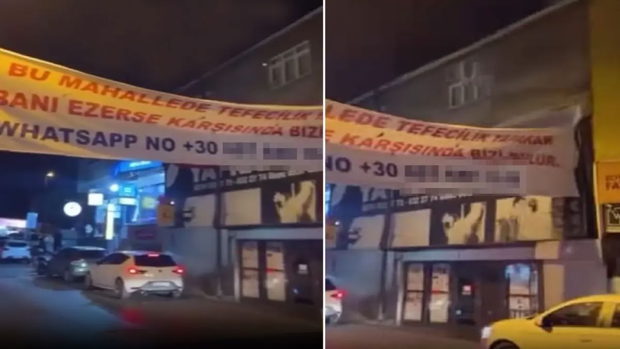 Ümraniye’de Gizemli Pankart! Telefon Kodundaki Detay Sosyal Medyada Gündem Oldu